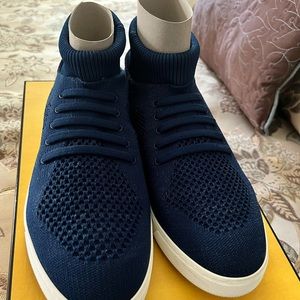 Mens Fendi “Forever” High-Top Sock Runner Sneakers